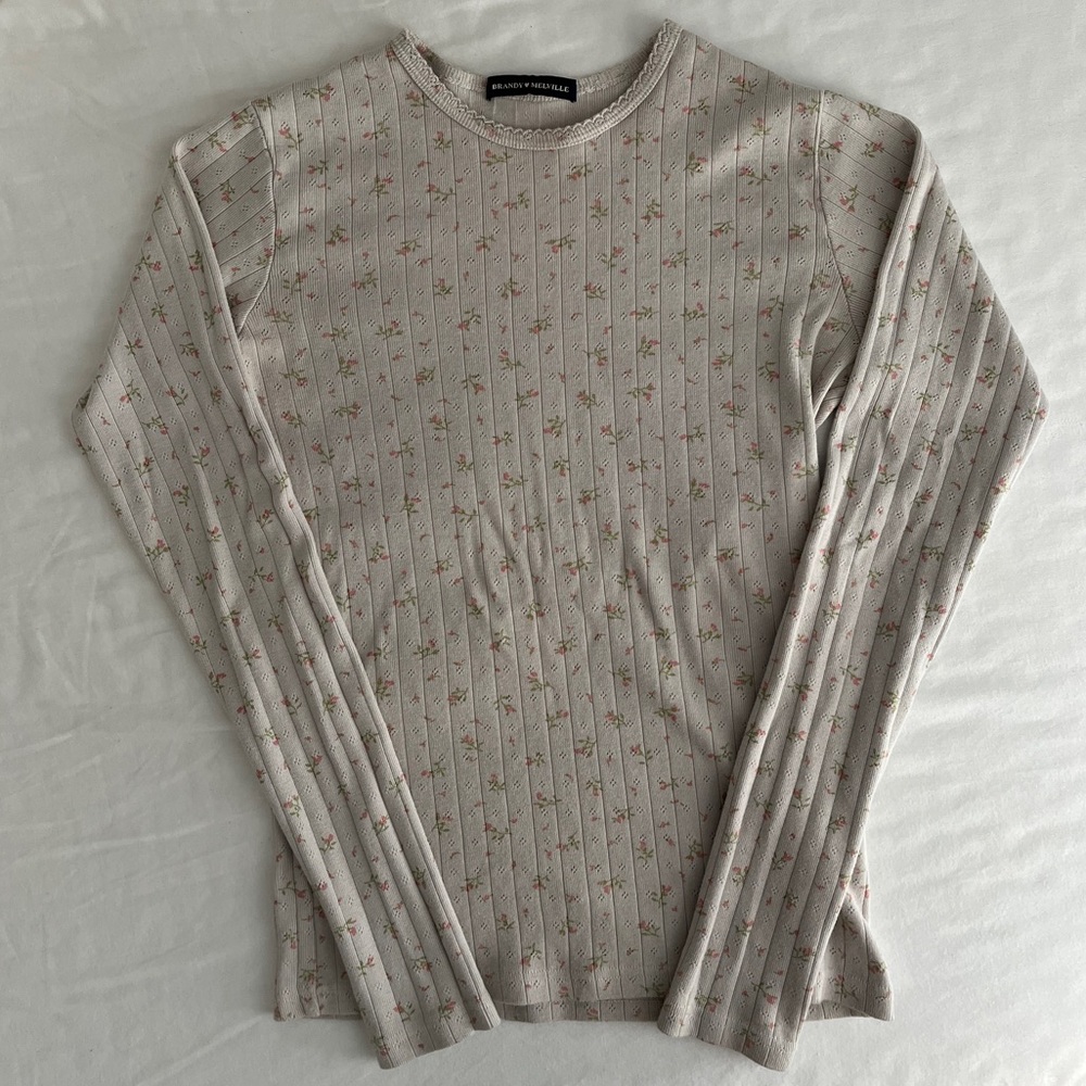 Brandy Melville Floral Long Sleeve